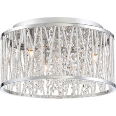 Crystal Cove Polished Chrome Flush by Quoizel Lighting