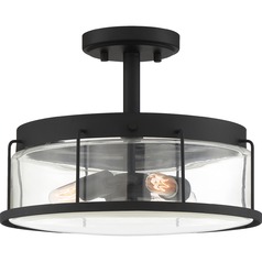 Ludlow Earth Black Semi-Flush by Quoizel Lighting