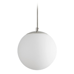 Luna 8-Inch LED Globe Pendant in Polished Nickel by Oxygen Lighting