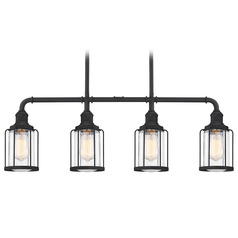 Ludlow Earth Black Linear Light by Quoizel Lighting