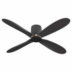 Myriad 56-Inch Hugger Smart Fan in Black & Brass by Oxygen Lighting