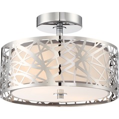 Abode Polished Chrome Semi-Flush by Quoizel Lighting