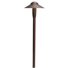 6-Inch Dome 12V LED Path Light in Bronze 3000K by Kichler Lighting