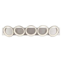 Oros Antique Silver LED Vertical Bathroom Light by Kuzco Lighting