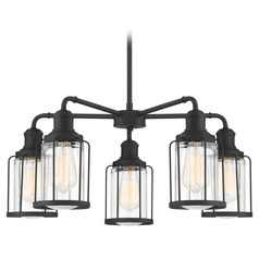Ludlow Earth Black Chandelier by Quoizel Lighting