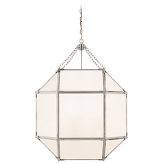 Suzanne Kasler Morris Lantern in Polished Nickel by Visual Comfort Signature