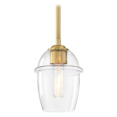 Designers Fountain Summer Jazz Brushed Gold Mini-Pendant Light with Bowl / Dome Shade