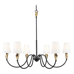 Z-Lite Claudelle Matte Black & Modern Gold Chandelier