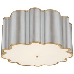 Alexa Hampton Markos Flush Mount in Silver Leaf by Visual Comfort Signature
