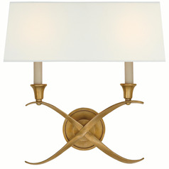Visual Comfort Signature Collection Chapman & Myers Cross Bouillotte Antique-Burnished Brass Sconce