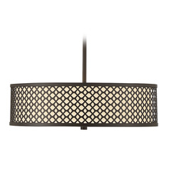 18-Inch Drum Pendant in Oil Rubbed Bronze by Meridian