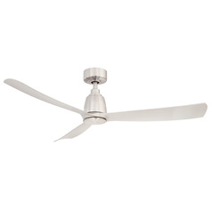 Fanimation Fans Kute 52 Brushed Nickel Ceiling Fan Without Light