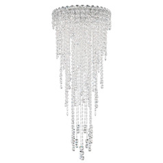 Schonbek Worldwide Lighting Chantant Polished Stainless Steel Flushmount Light
