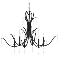 Majesty Matte Black Chandelier by Quorum Lighting