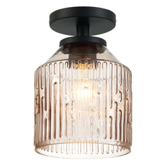 Designers Fountain Ele Matte Black Semi-Flushmount Light
