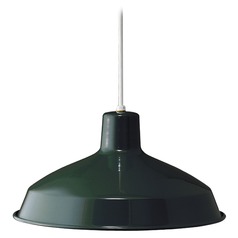 Farmhouse Barn Light Pendant in Green by Progress Lighting