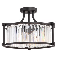 Krys Aged Bronze Semi-Flush Mount by Nuvo Lighting