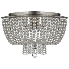 Aerin Jacqueline Flush Mount in Silver Leaf by Visual Comfort Signature