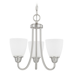 Trenton 15-Inch Chandelier in Brushed Nickel by HomePlace Lighting