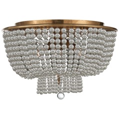 Aerin Jacqueline Flush Mount in Antique Brass by Visual Comfort Signature