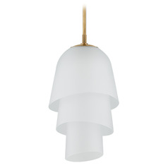 Corbett Lighting Hela Vintage Brass LED Pendant Light with Bowl / Dome Shade