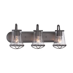 Seeded Glass Bathroom Light Iron Designers Fountain Lighting