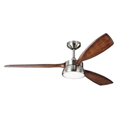 Destin 57-Inch LED Fan in Brushed Steel by Visual Comfort & Co Fan Collection