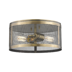 Meshsmith Natural Brass Flush Mount by Z-Lite
