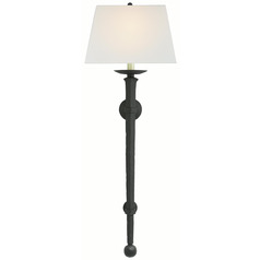 Visual Comfort Signature Collection Chapman & Myers Iron Torch Blackened Rust Sconce
