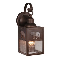 Seeded Glass Outdoor Wall Light Bronze by Vaxcel Lighting