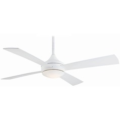 Aluma Wet 52-Inch LED Outdoor Fan in Flat White by Minka Aire