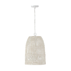 Naomi Medium Rattan Pendant in Chalk White by Capital Lighting