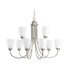 Gather 27.75-Inch Chandelier in Brushed Nickel by Progress Lighting
