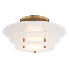 Gatsby Aged Brass LED Semi-Flush Mount by Hudson Valley Lighting