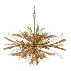 Vida 36-Inch Chandelier in Burnished Gold by Fredrick Ramond