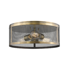 Meshsmith Natural Brass Flush Mount by Z-Lite