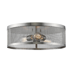 Meshsmith Brushed Nickel Flush Mount by Z-Lite