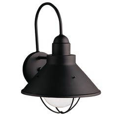 Seaside 14.25-Inch High Outdoor Wall Light in Black by Kichler Lighting