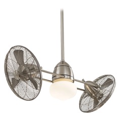 Gyro Wet 42-Inch LED Fan in Brushed Nickel by Minka Aire