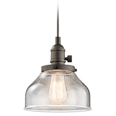Seeded Glass Mini-Pendant in Bronze by Kichler Lighting