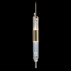 Allegri Crystal Lucca Brushed Champagne Gold LED Mini-Pendant Light