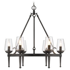 Marcellis Dark Natural Iron Chandelier by Golden Lighting