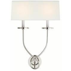 Visual Comfort Signature Collection Chapman & Myers Symmetric Twist Polished Nickel Sconce