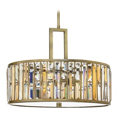 Gemma 21.25-Inch Crystal Pendant in Silver Leaf by Fredrick Ramond