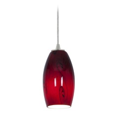 Merlot Brushed Steel LED Mini Pendant by Access Lighting