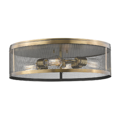 Meshsmith Natural Brass Flush Mount by Z-Lite