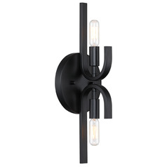 Designers Fountain Skye Matte Black Vertical Bathroom Light