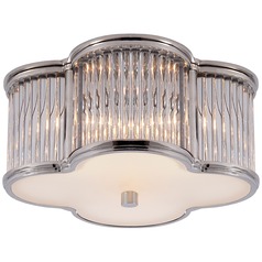 Alexa Hampton Basil Small Flush Mount in Nickel by Visual Comfort Signature