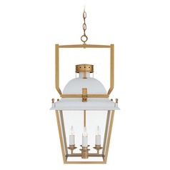 Chapman & Myers Coventry Lantern in White & Brass by Visual Comfort Signature