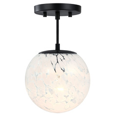 Designers Fountain Circo Matte Black Semi-Flushmount Light